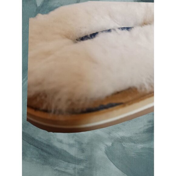 Hari Mari Shearling Lined Suede Slippers In Tan color With Embroidered Details S - Picture 5 of 10